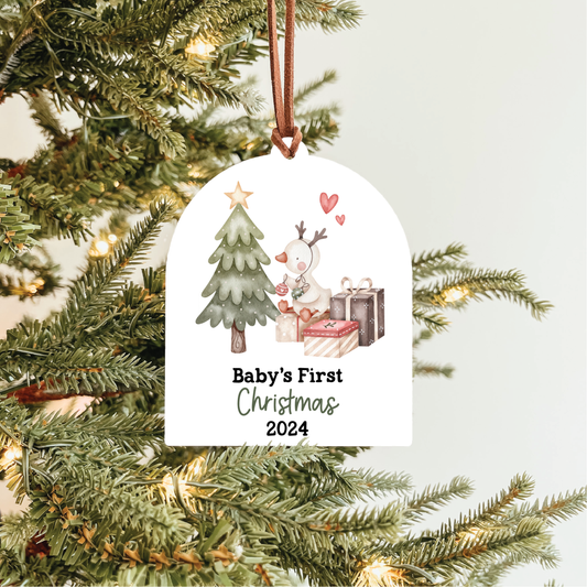 Baby's First Christmas Ornament | Holiday Animal Collection