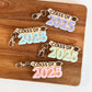 3D Class of 2025 Wood and Acrylic Keychain