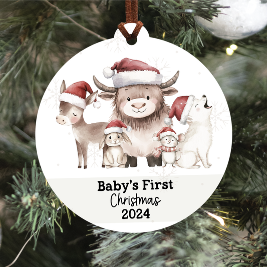 Baby's First Christmas Ornament | Festive Friends Collection