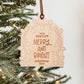 DIY Fingerprint Wooden Christmas Ornament | Merry And Bright