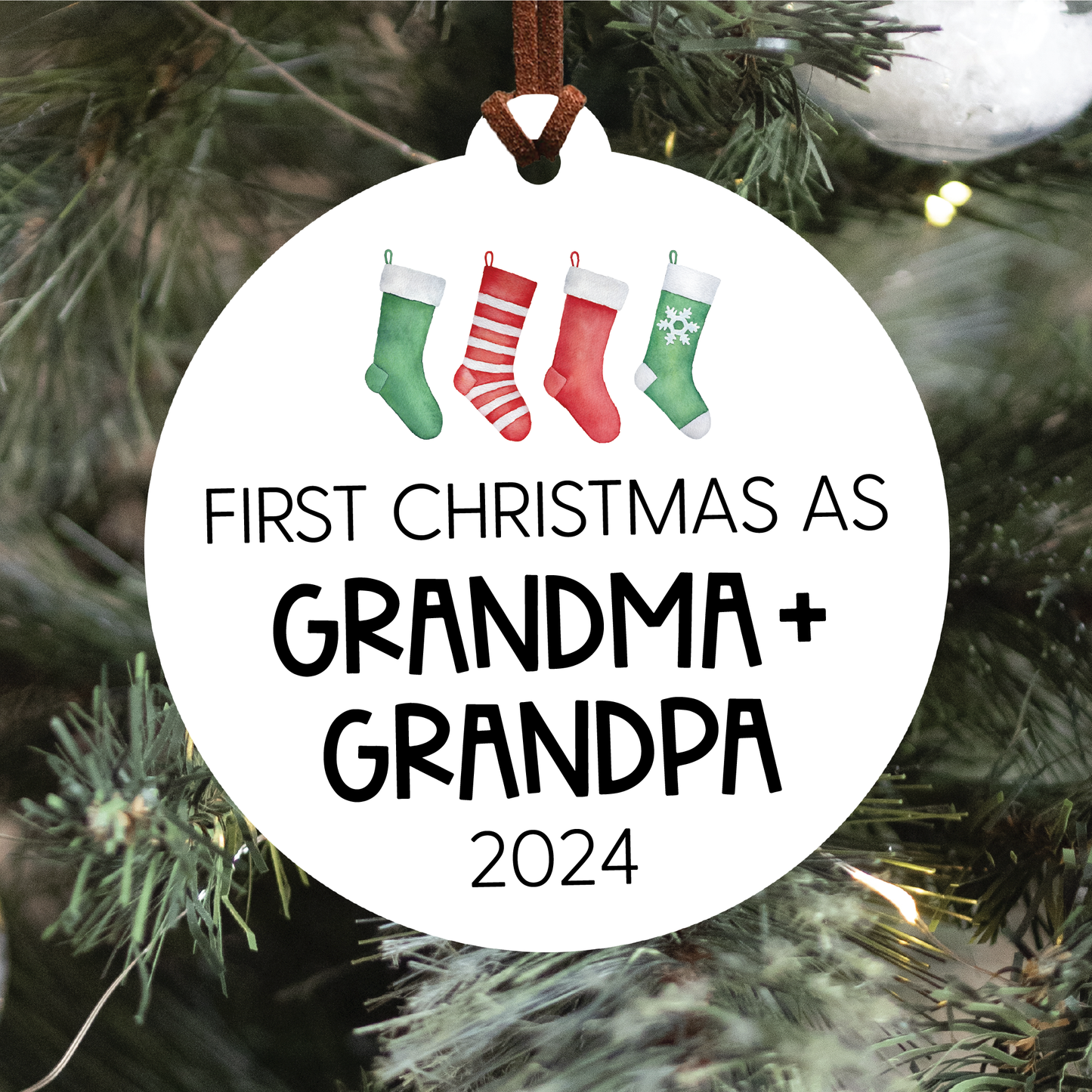 First Christmas as Grandparents Christmas Ornament