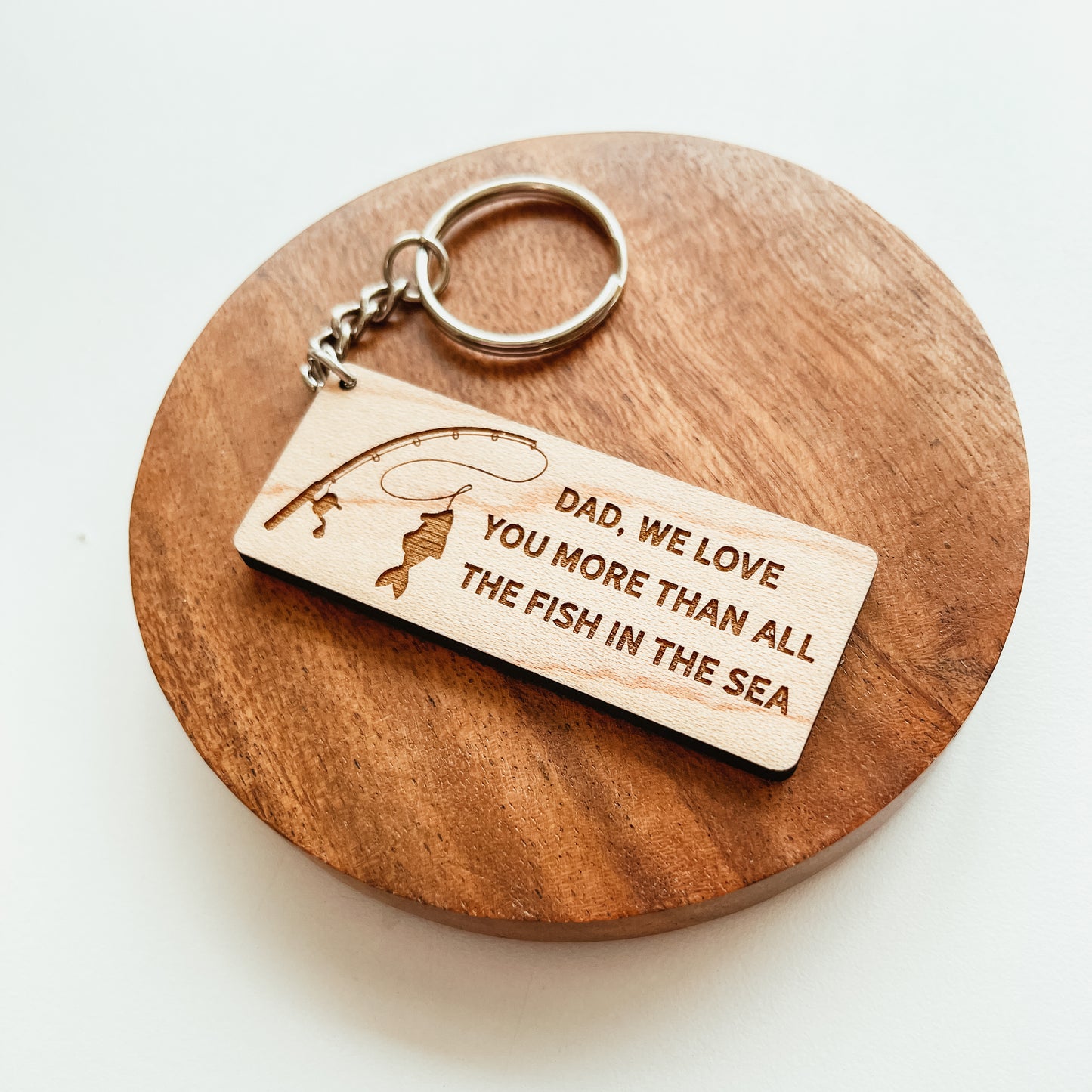 Fish In The Sea Dad Keychain