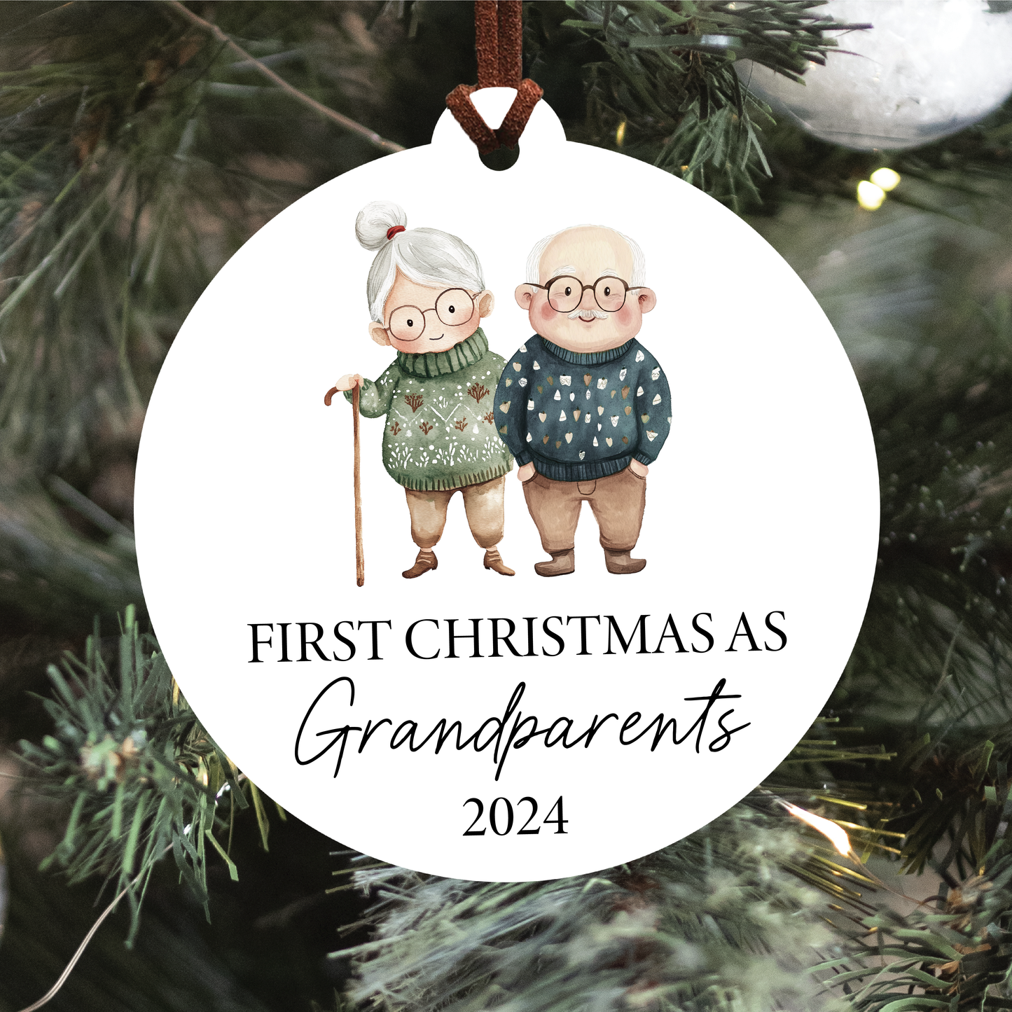 First Christmas As Grandparents Christmas Ornament