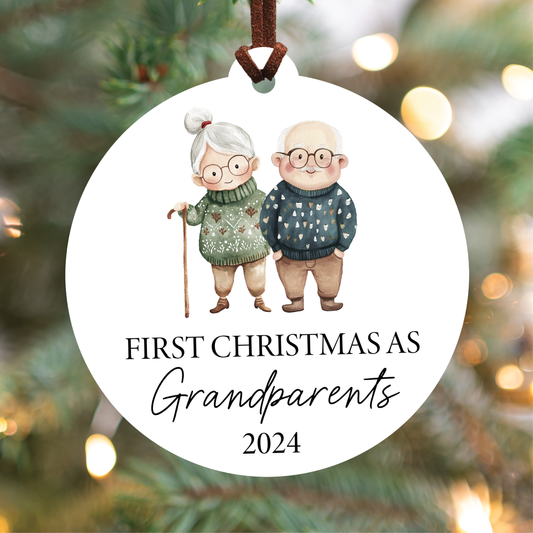 First Christmas As Grandparents Christmas Ornament