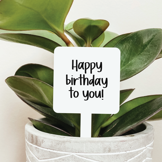 Happy Birthday To You Plant Marker