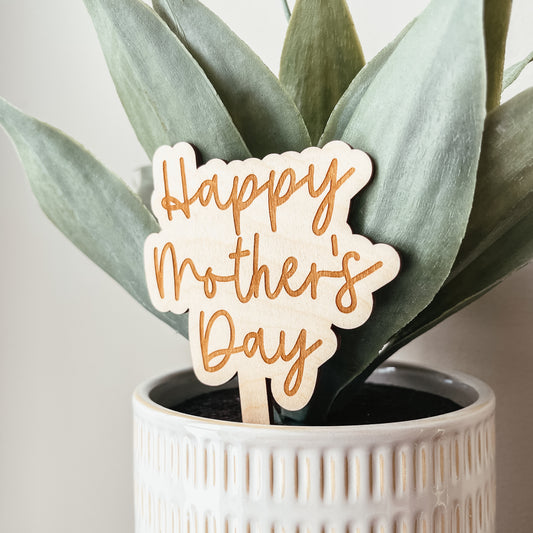 Happy Mother's Day Wooden Plant Marker