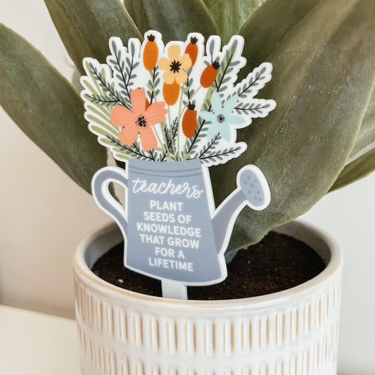 Teacher Watering Can Plant Marker