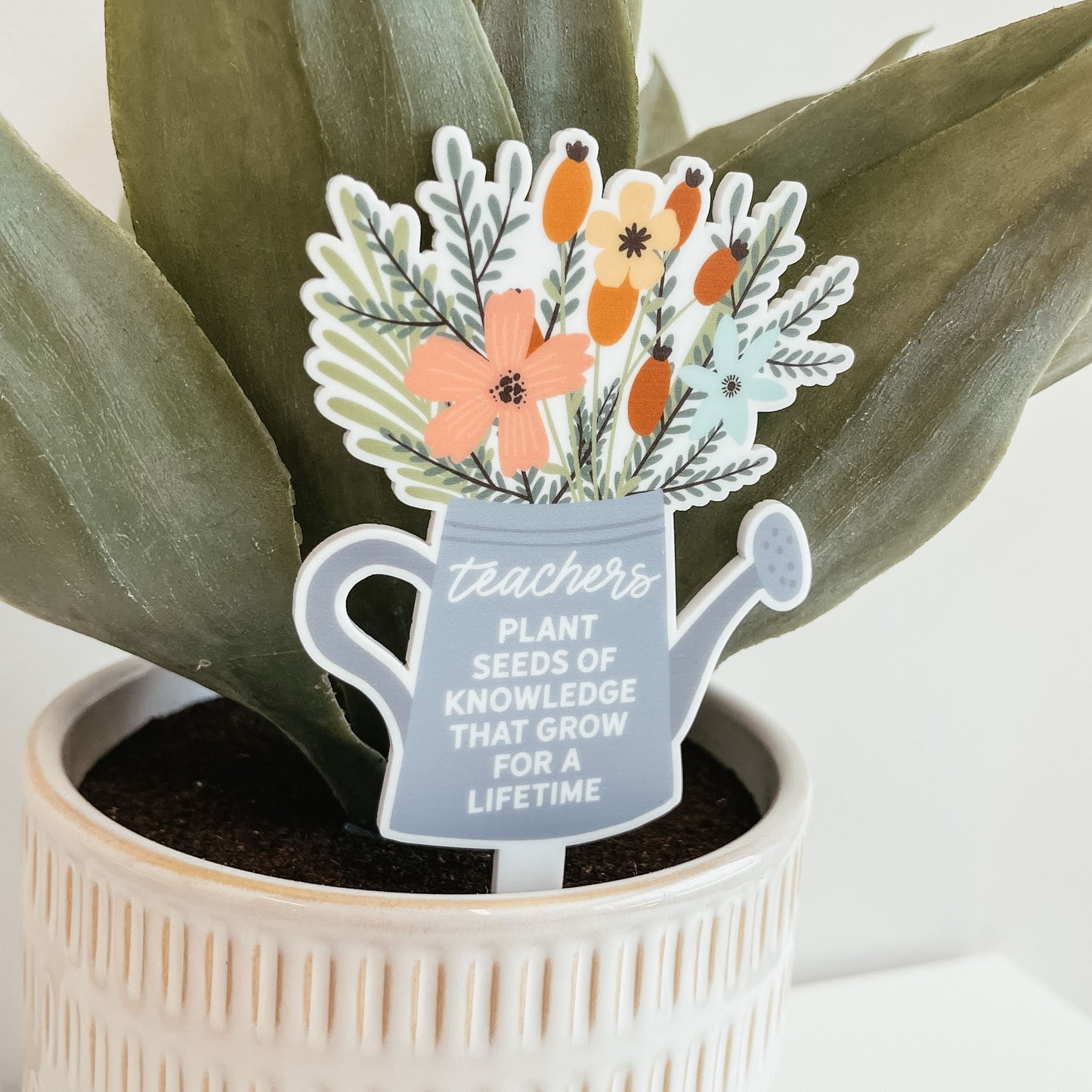 Teacher Watering Can Plant Marker