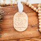 Sleep In Heavenly Peace Engraved Wooden Christmas Ornament