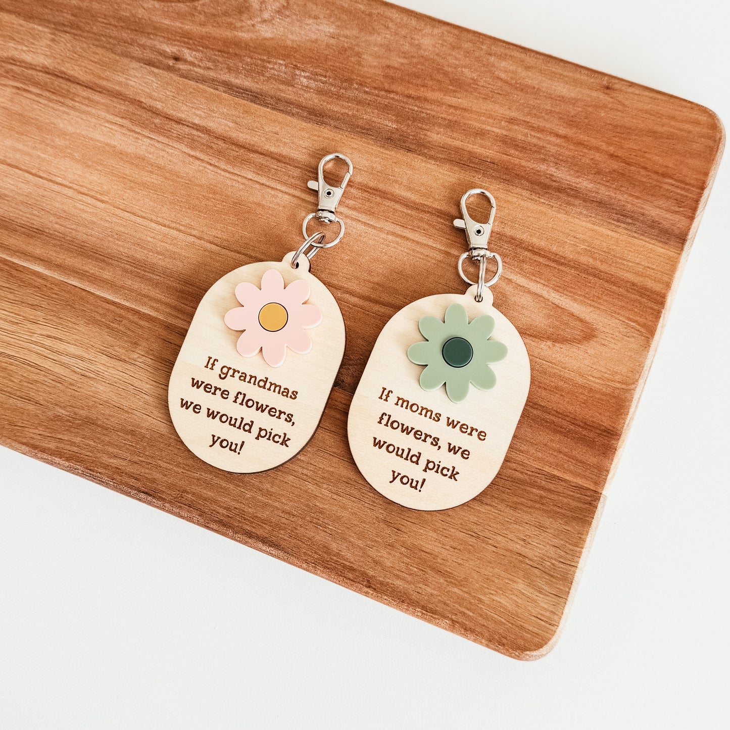 If Moms/Grandmas Were Flowers 3D Keychain