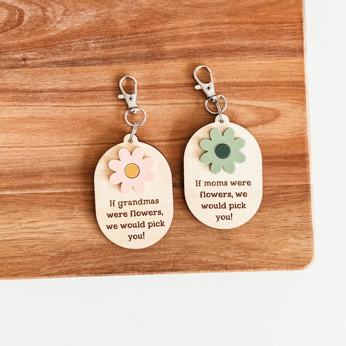 If Moms/Grandmas Were Flowers 3D Keychain