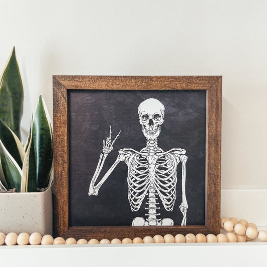 Skeleton Framed Sign