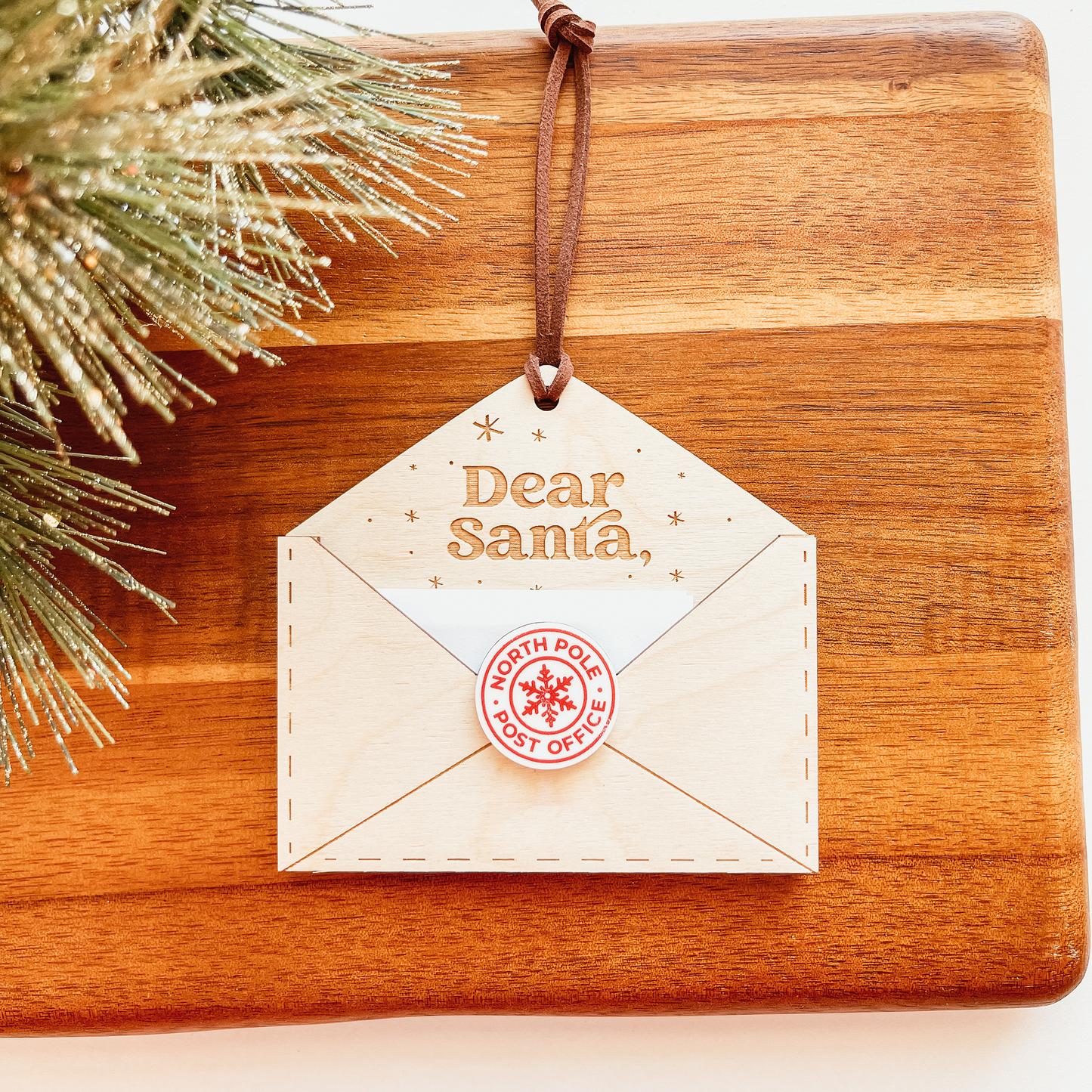 Letter To Santa Wooden Christmas Ornament