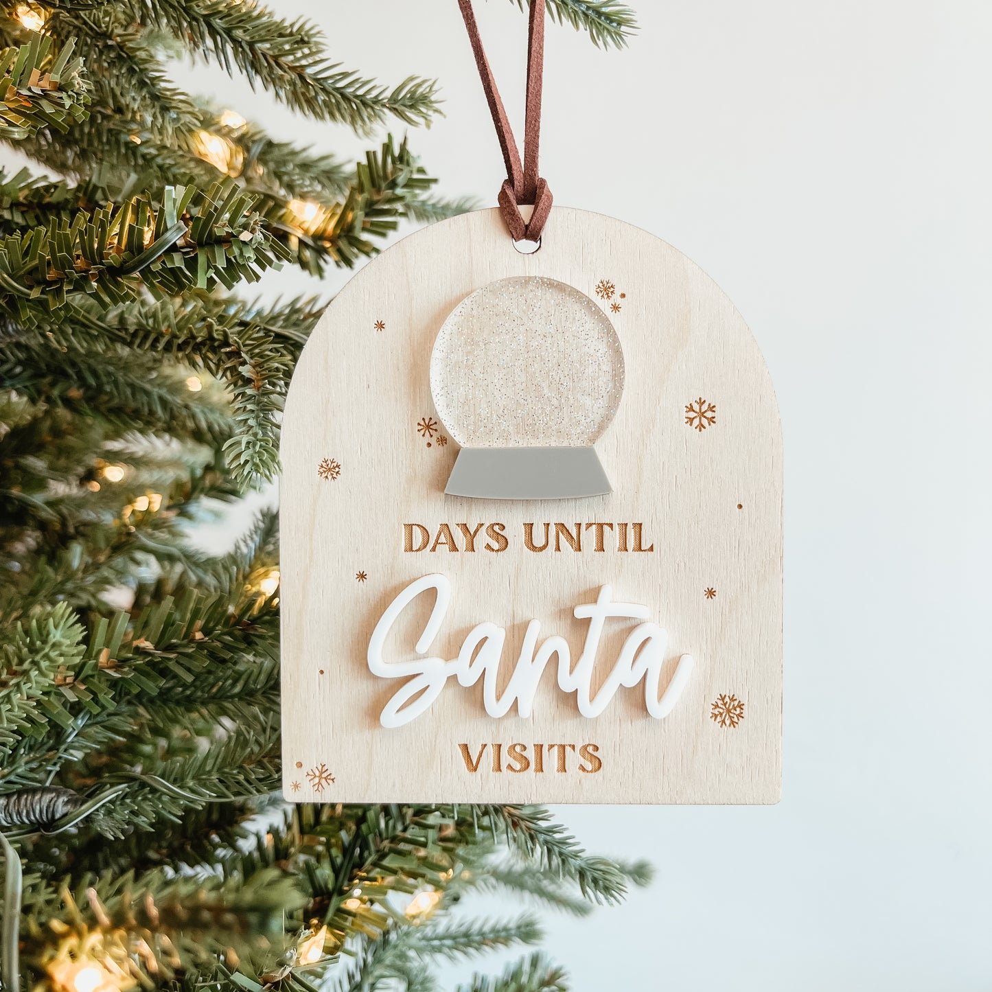 Countdown Until Christmas Snow Globe Christmas Ornament