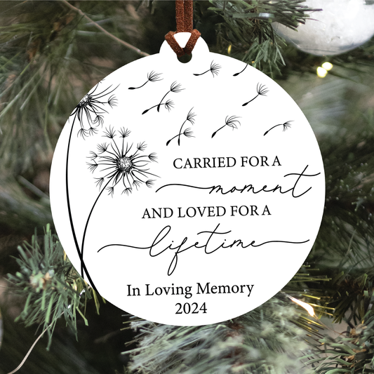 Carried For A Moment Infant Loss Christmas Ornament