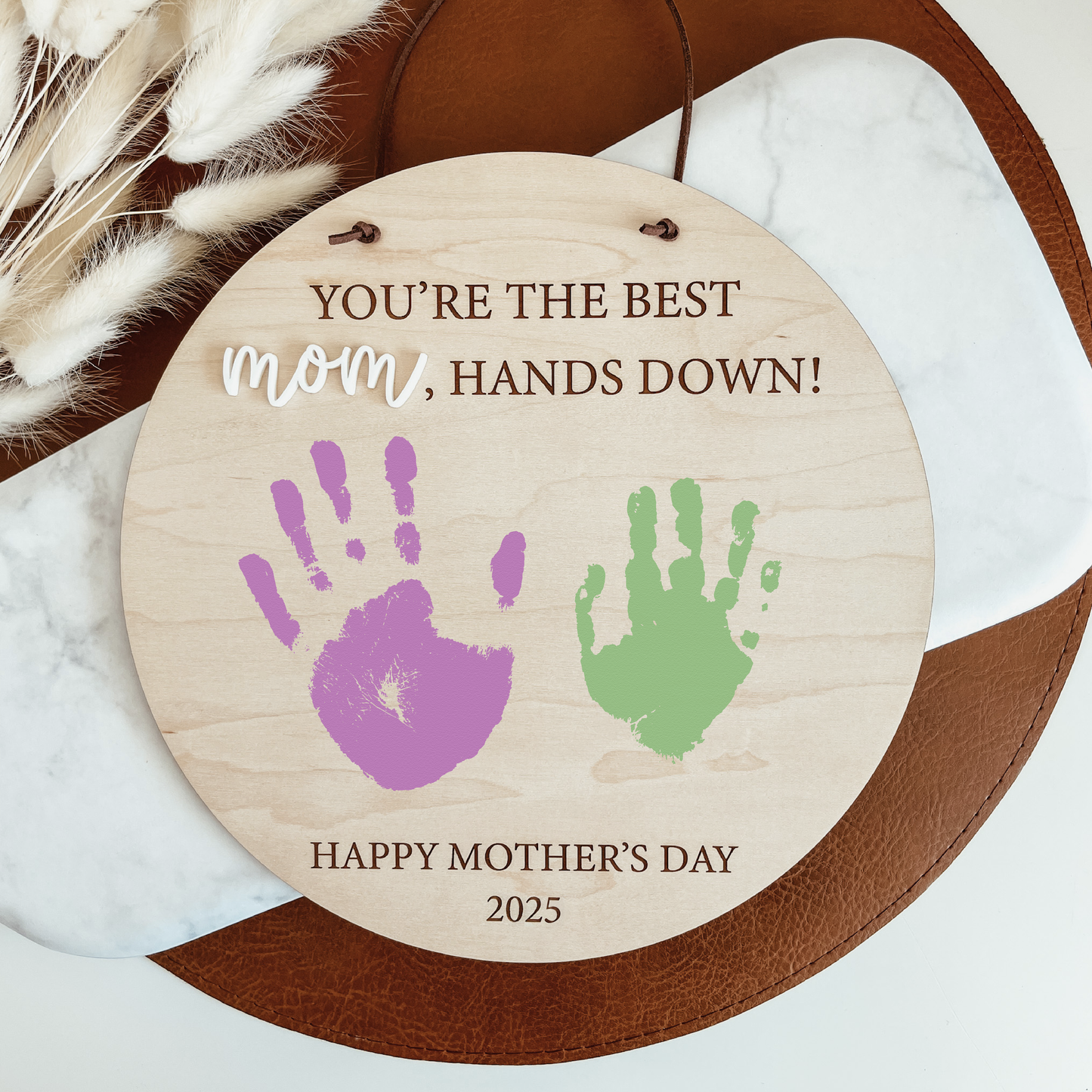 DIY Handprint Mother's Day Pennant Sign