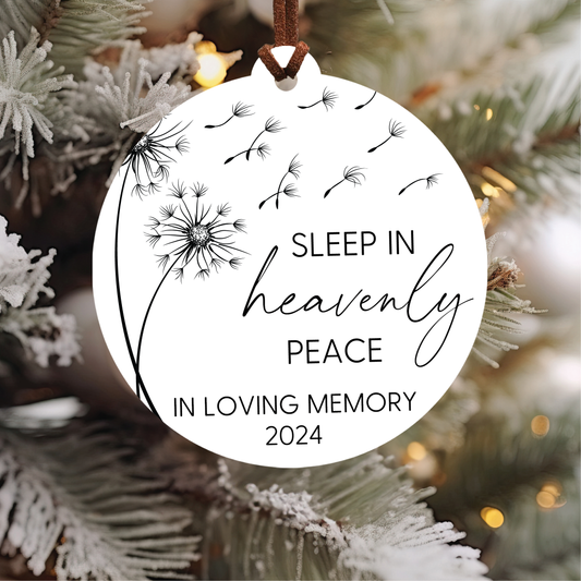 Sleep In Heavenly Peace Infant Loss Christmas Ornament