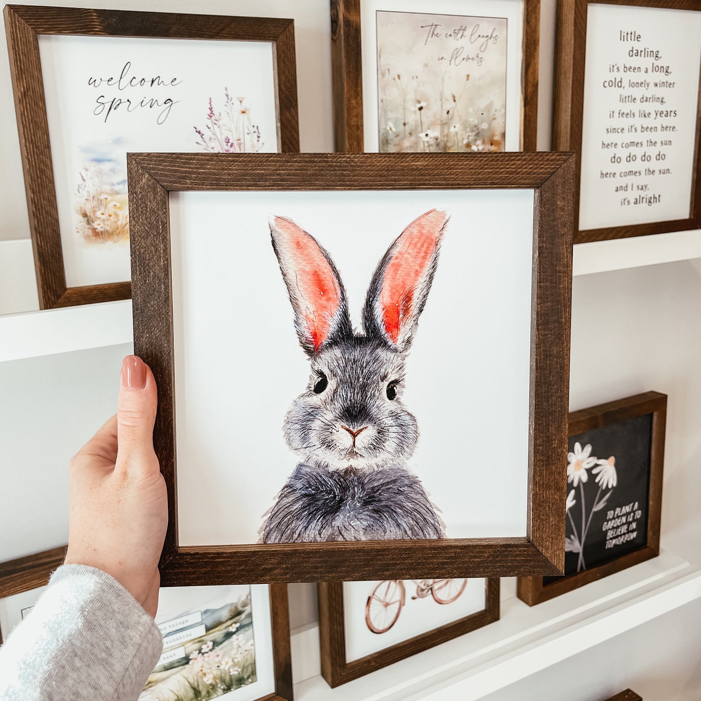 Watercolour Bunny Sign