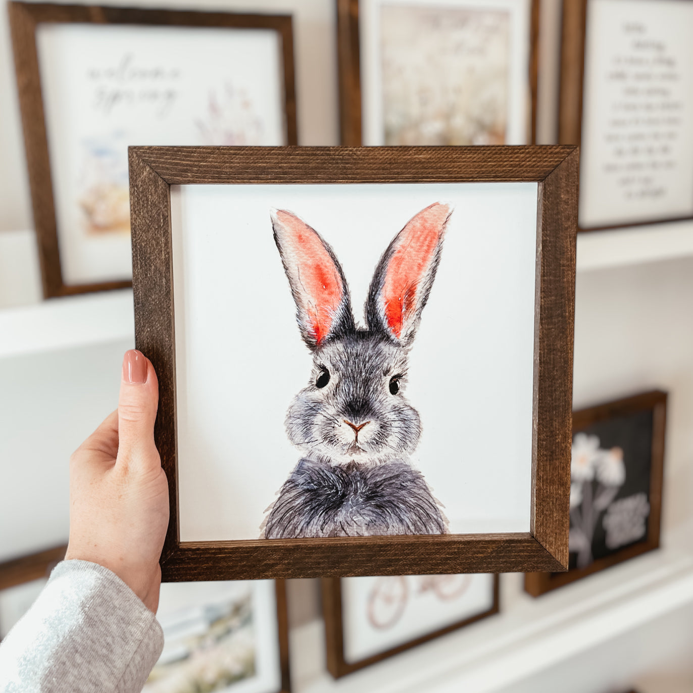 Watercolour Bunny Sign