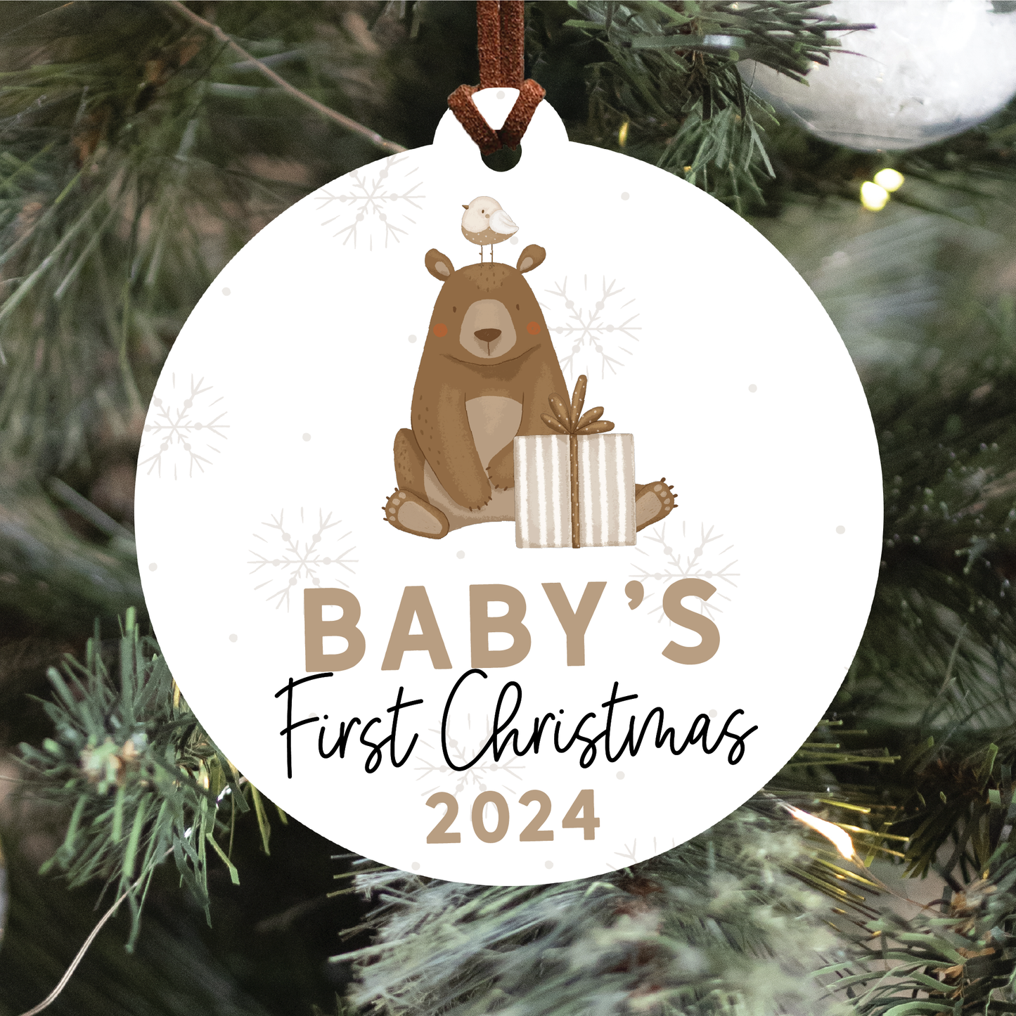 Baby's First Christmas Ornament | Six Images To Choose From