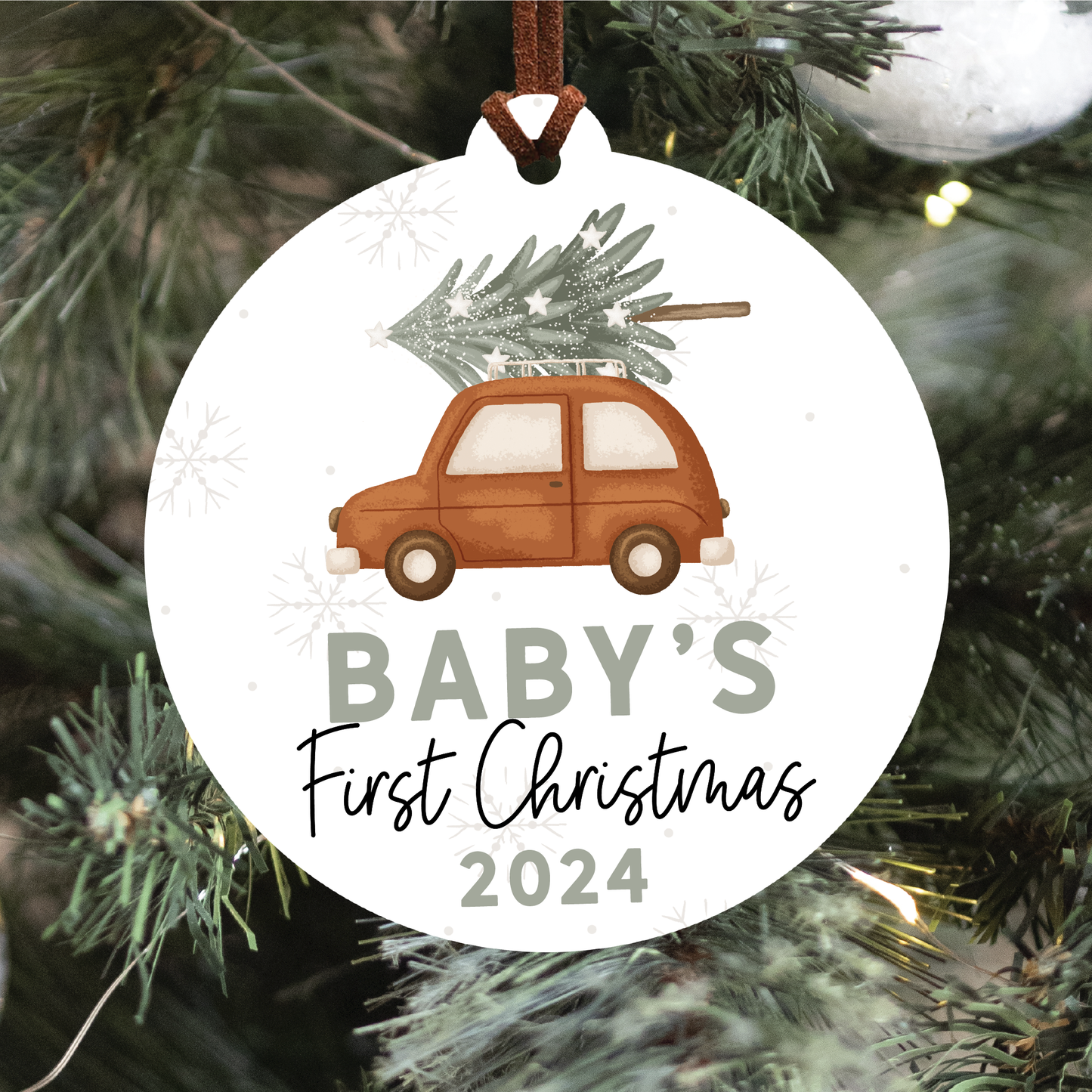 Baby's First Christmas Ornament | Six Images To Choose From