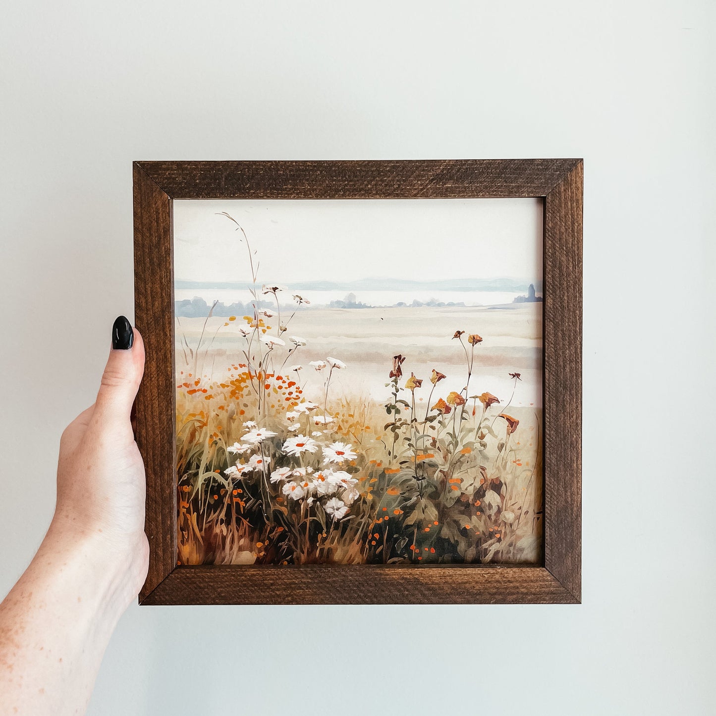 Wildflower Print Framed Sign