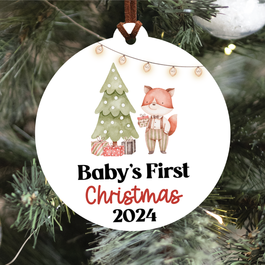 Baby's First Christmas Ornament | Woodland Collection