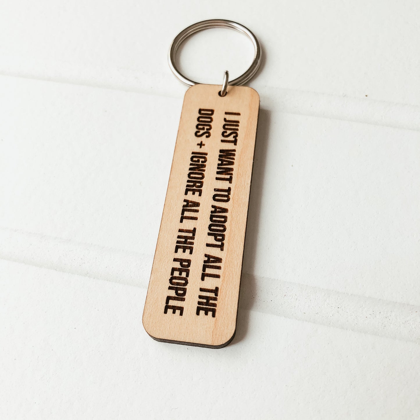 Adopt All The Dogs Keychain