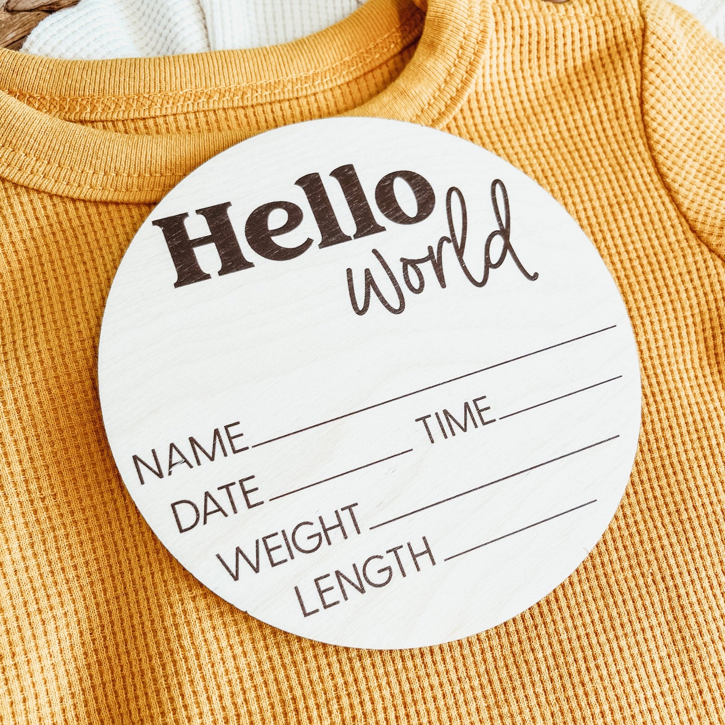 Baby Birth Announcement - Minimalist Hello World