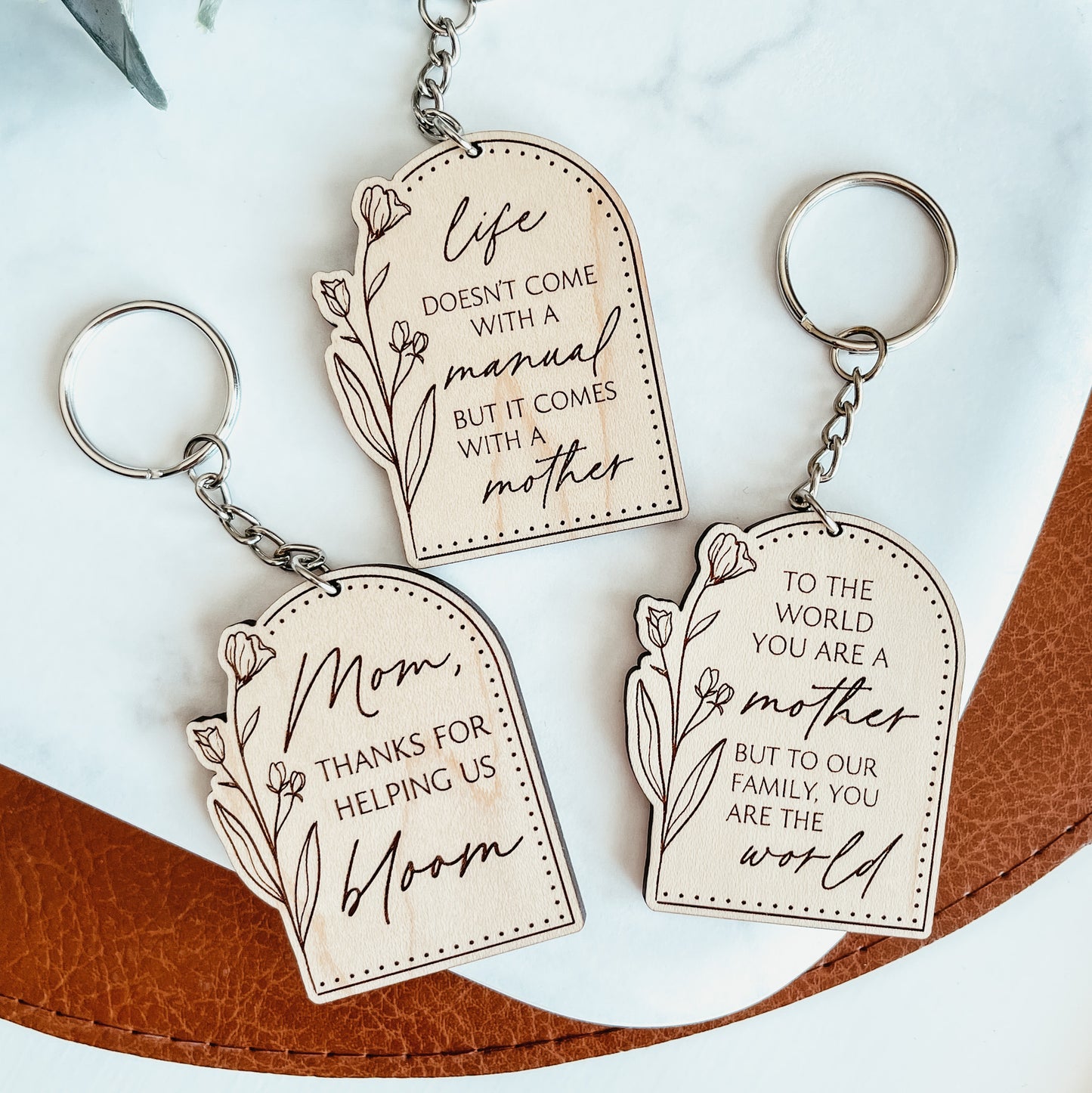 Mom Thanks For Helping Us Bloom Keychain