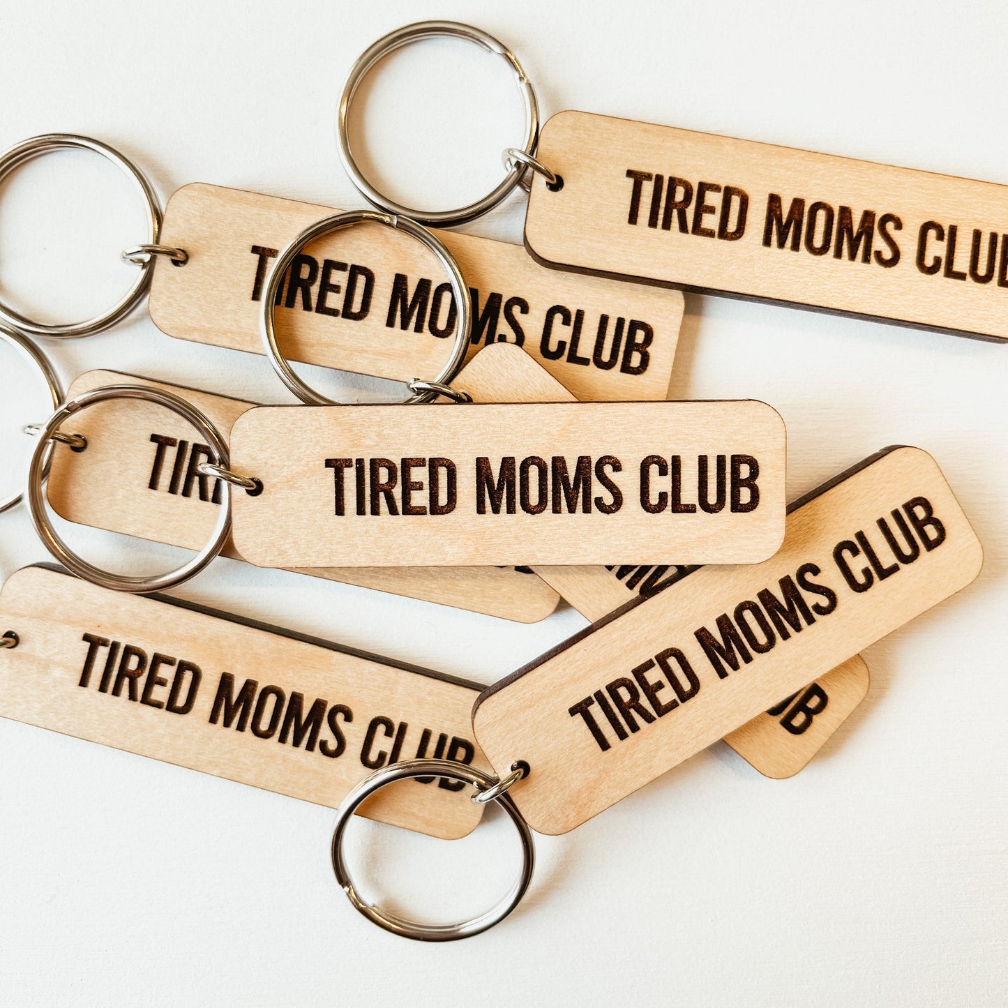 Tired Moms Club Keychain