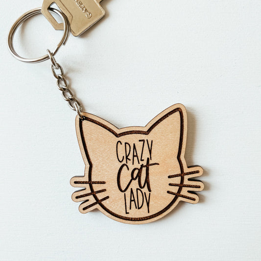 Crazy Cat Lady Keychain