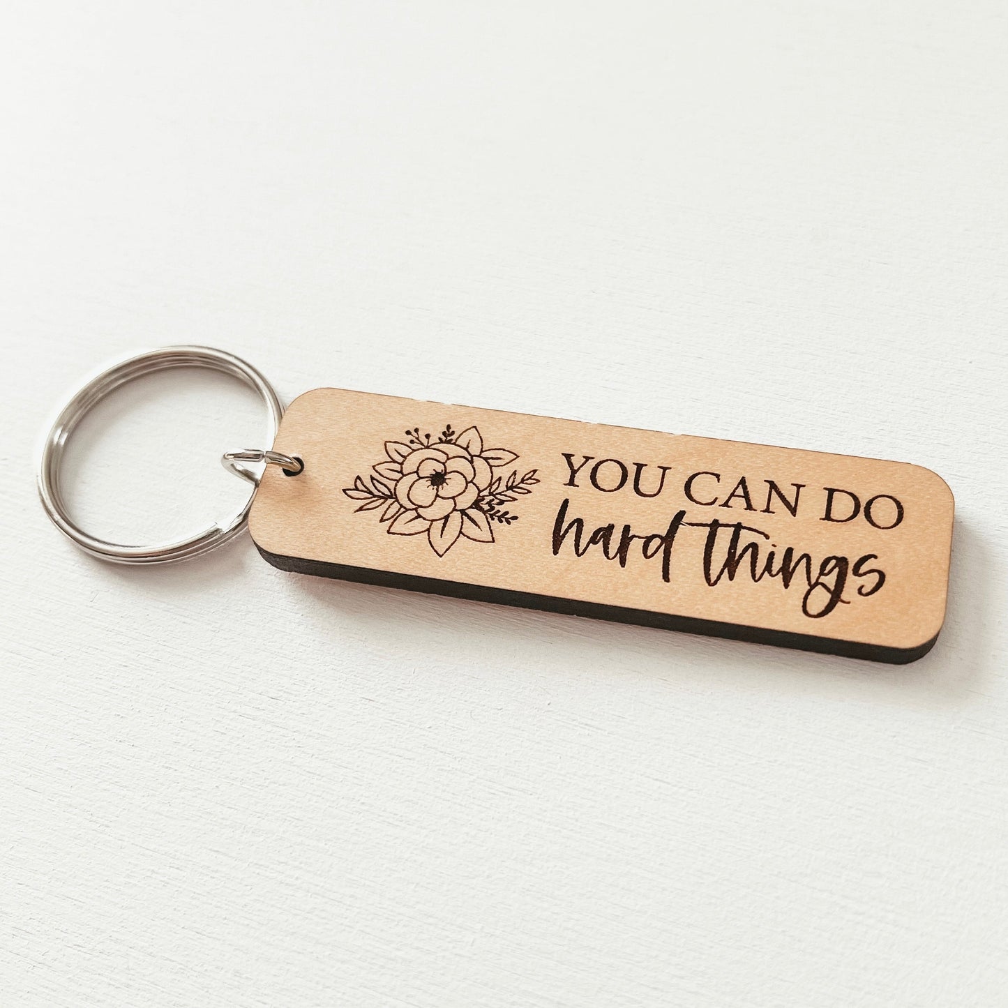 You Can Do Hard Things Keychain