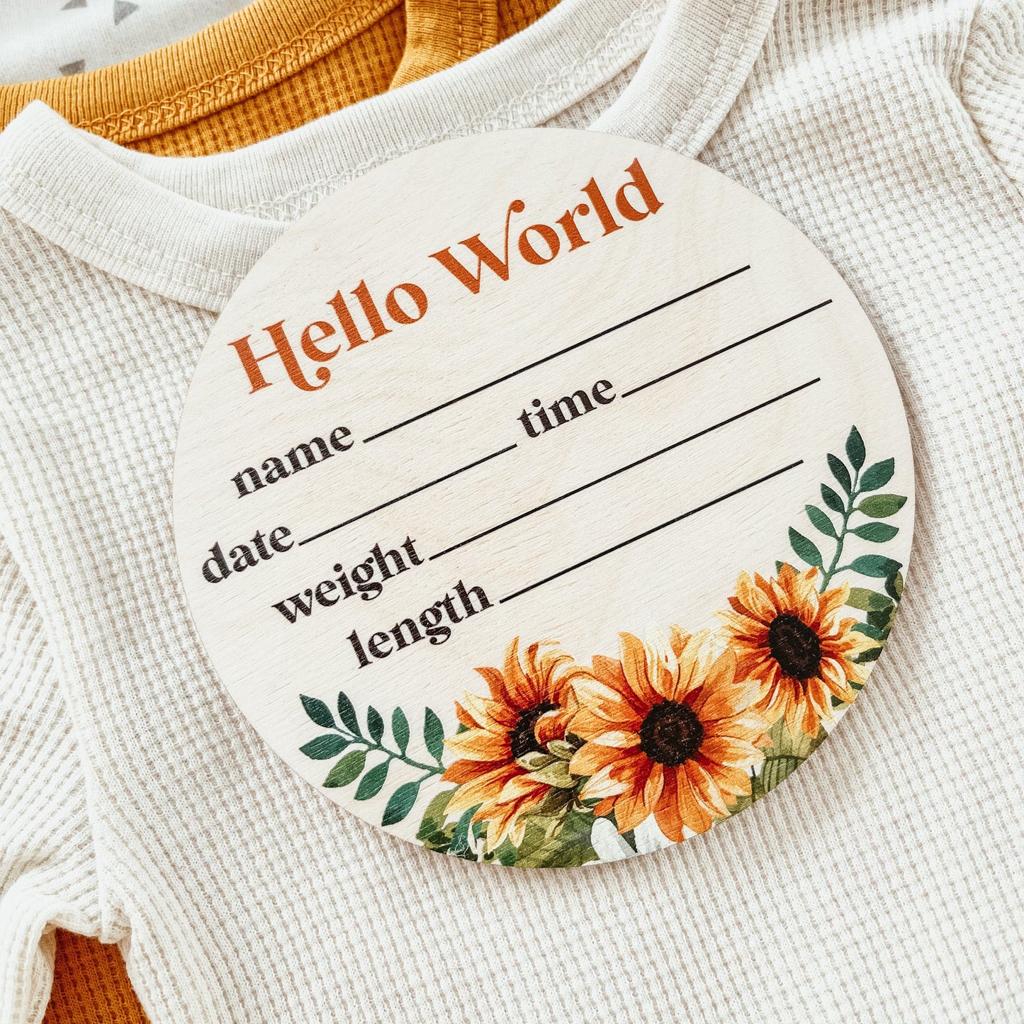 Sunflower Birth Announcement