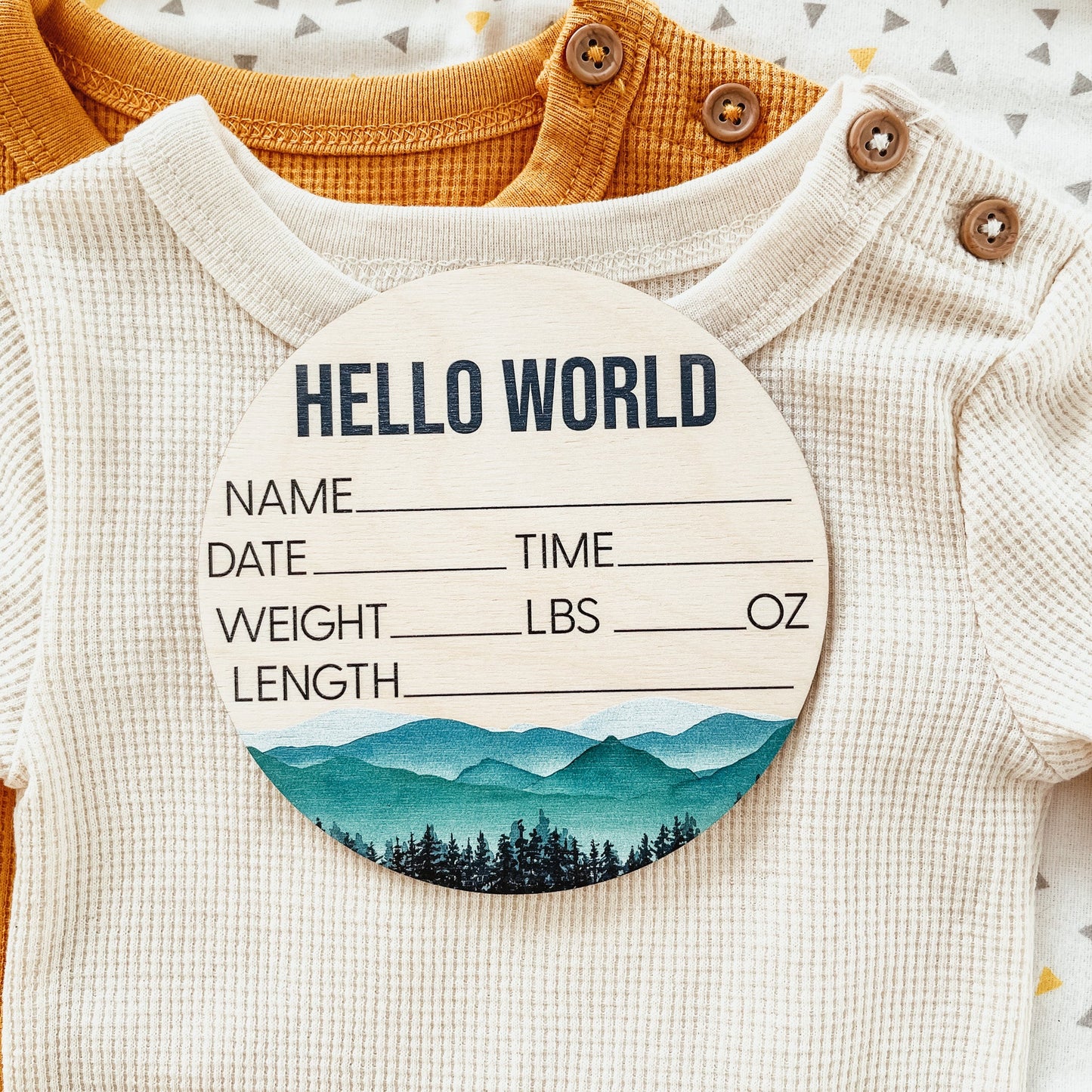 Mountains Birth Announcement