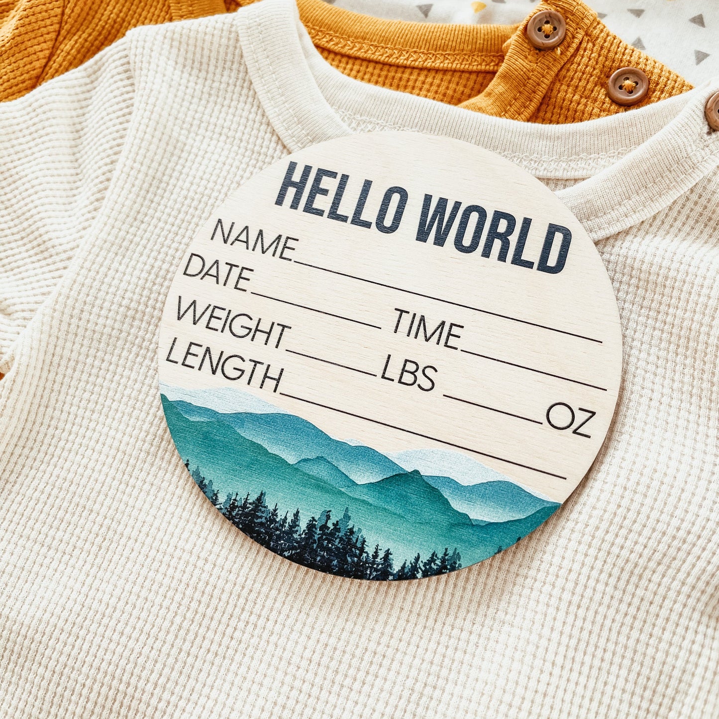 Mountains Birth Announcement