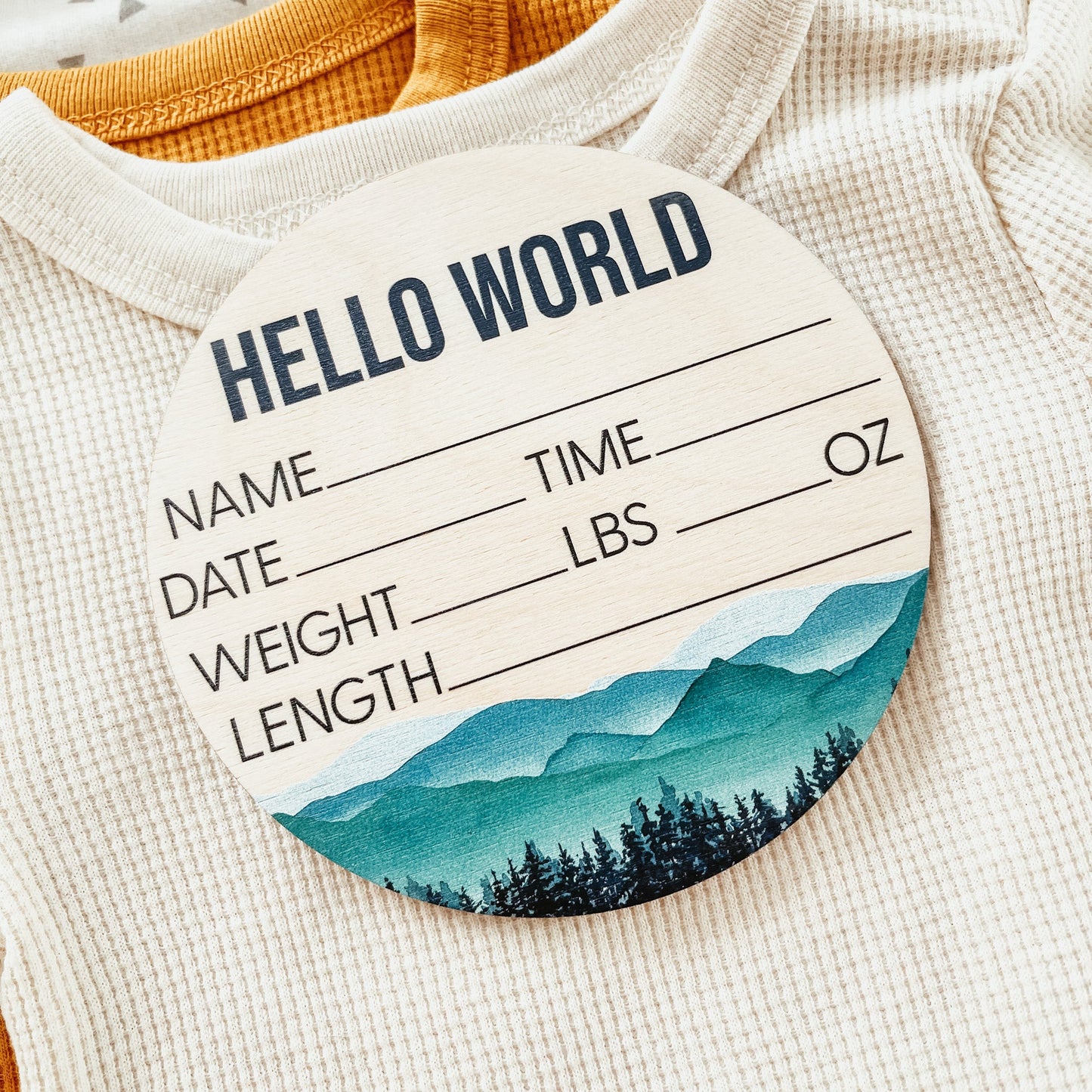 Mountains Birth Announcement