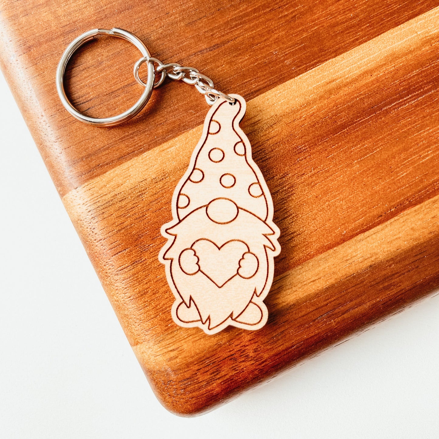 Gnome Heart Keychain