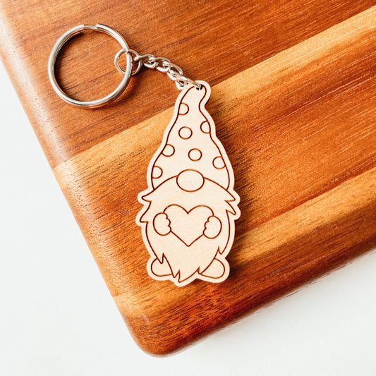 Gnome Heart Keychain