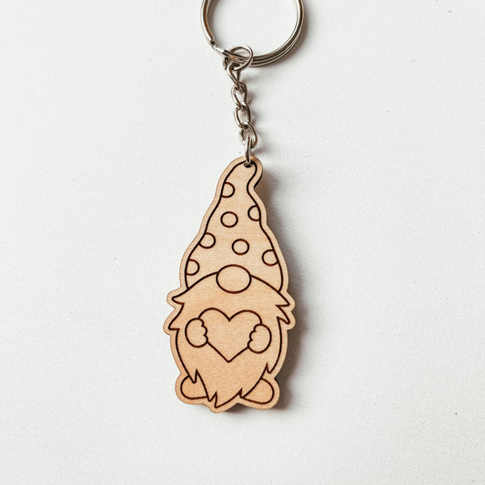 Gnome Heart Keychain