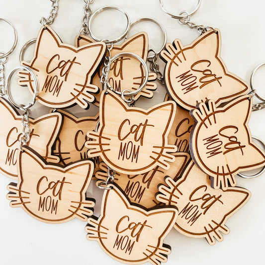 Cat Mom Keychain