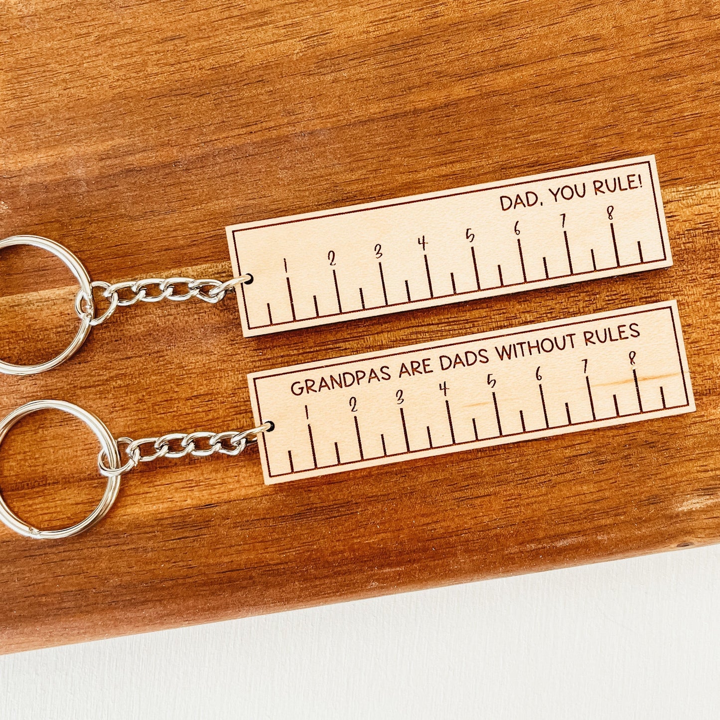 Dad or Grandpa Ruler Keychain