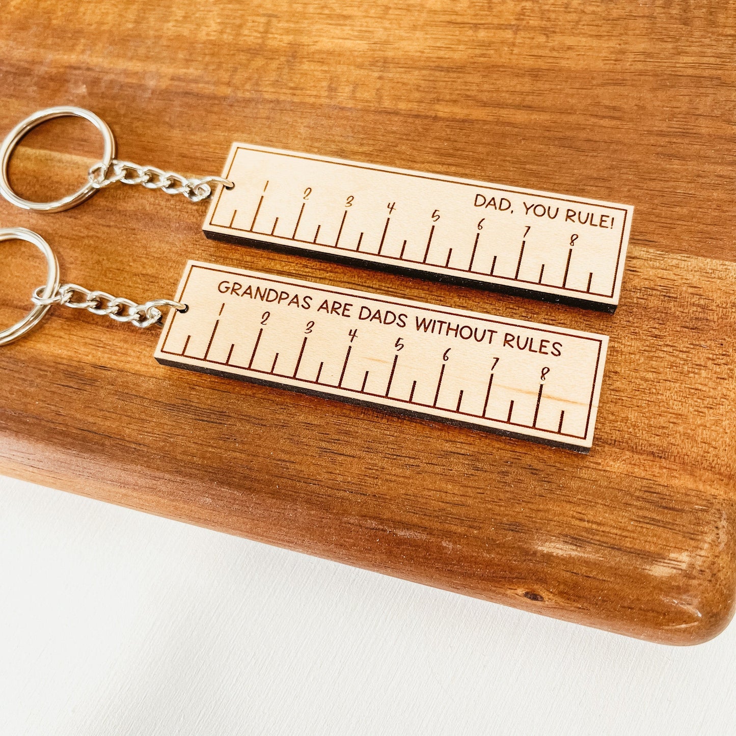 Dad or Grandpa Ruler Keychain