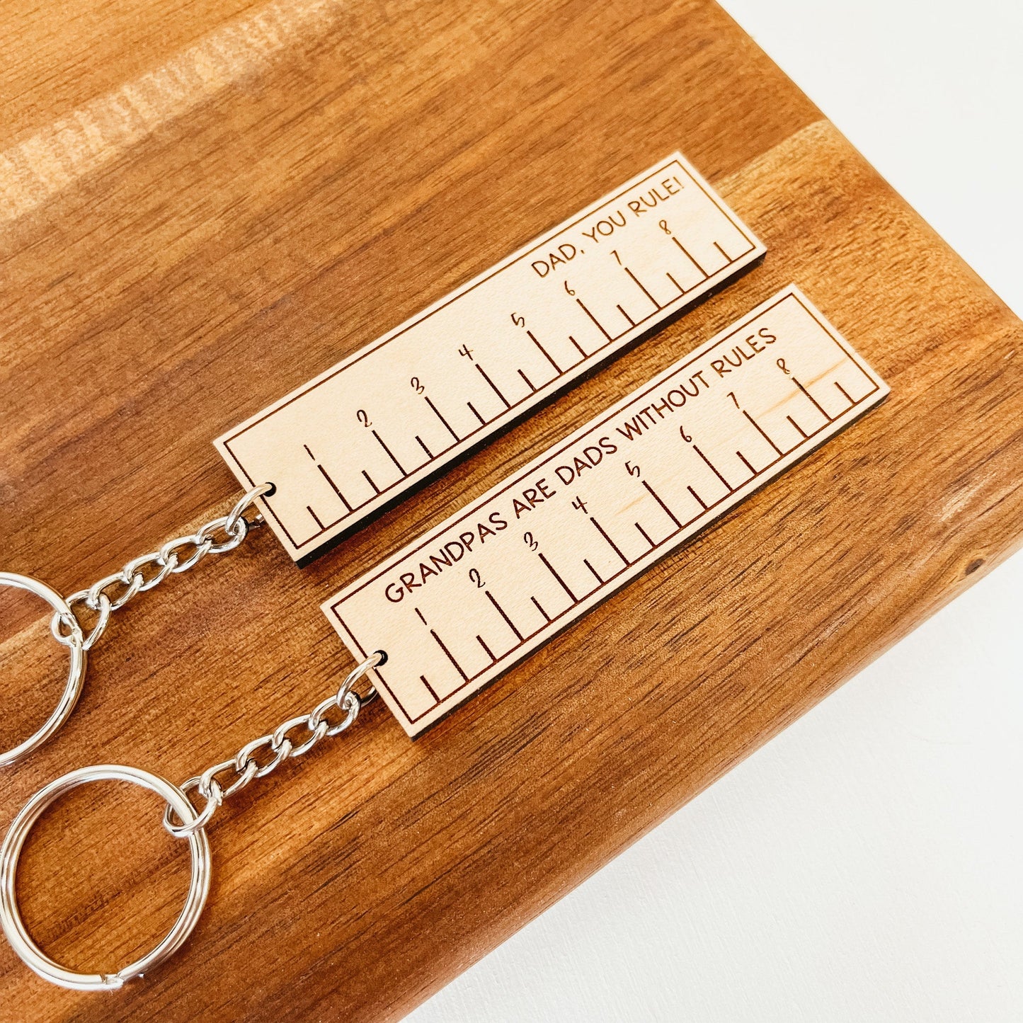 Dad or Grandpa Ruler Keychain