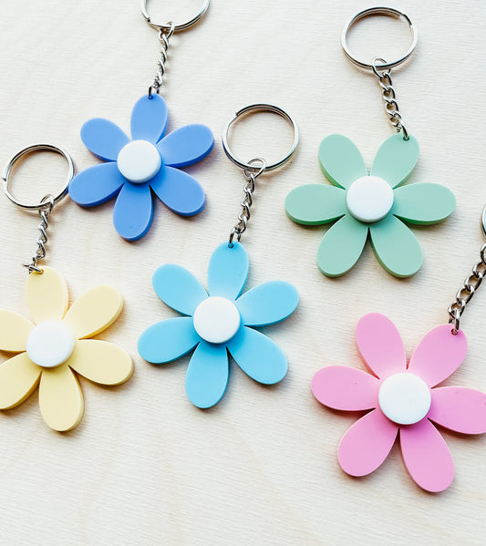Daisy Acrylic Keychain