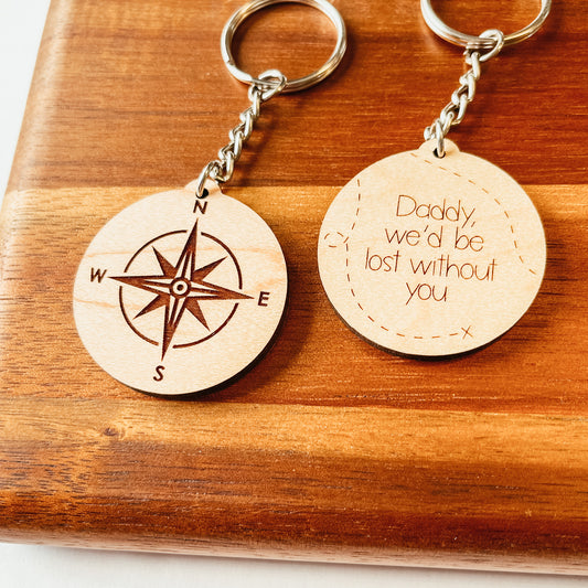 Daddy We'd Be Lost Without You Keychain
