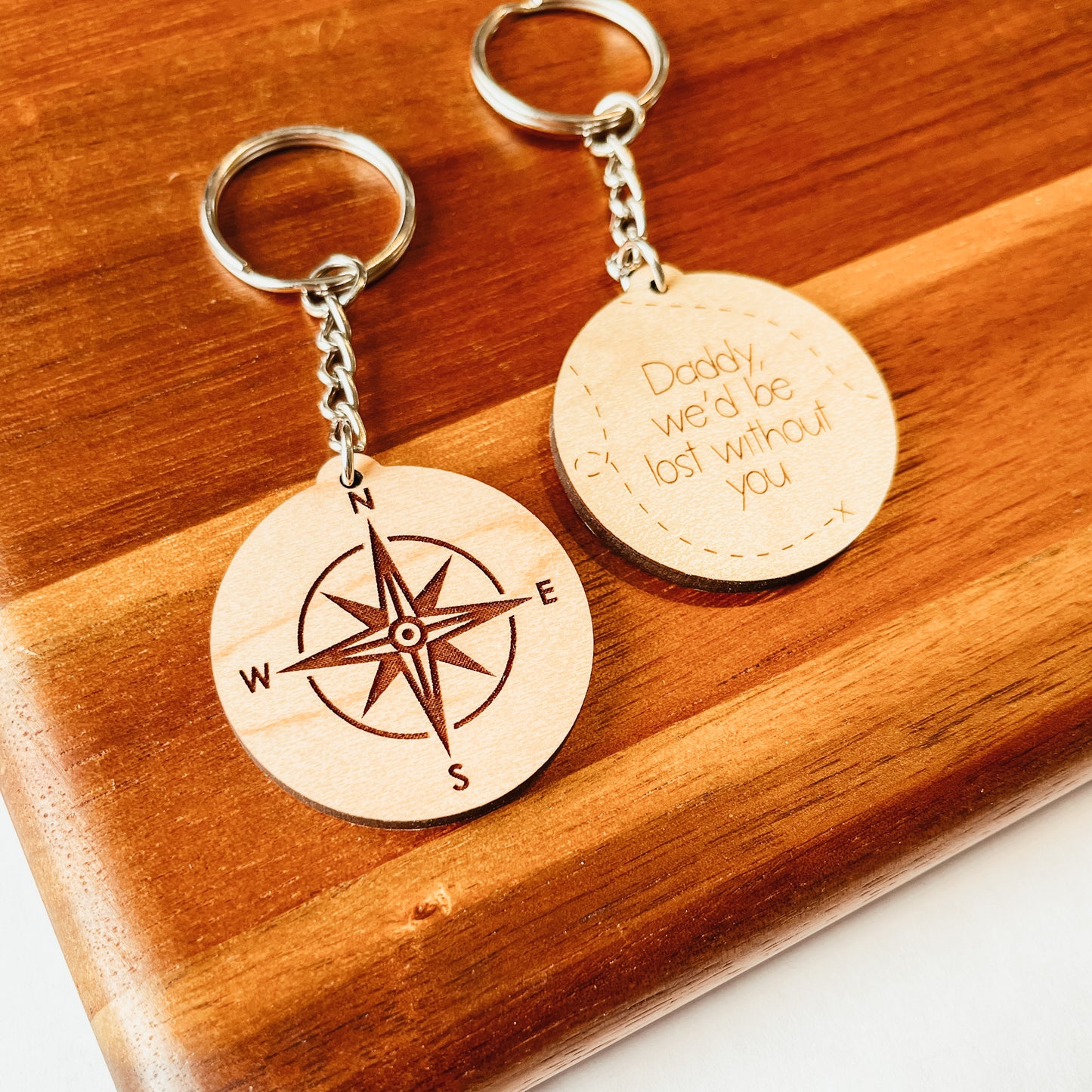 Daddy We'd Be Lost Without You Keychain