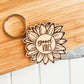 Good Vibes Sunflower Keychain