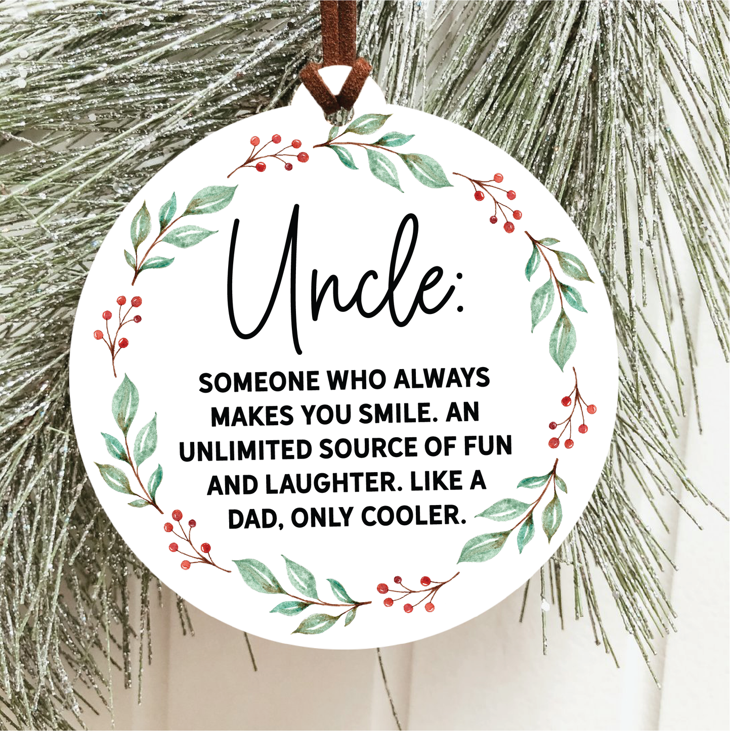 Uncle Christmas Ornament